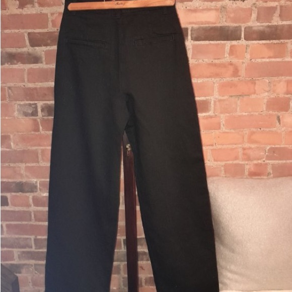 Zara black wide leg denim trouser size 4. - Picture 7 of 7